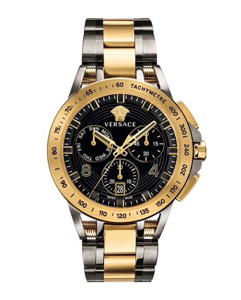 versace gold watch selfridges|Versace Men's Chrono X Gold Tone Stainless Steel Bracelet .